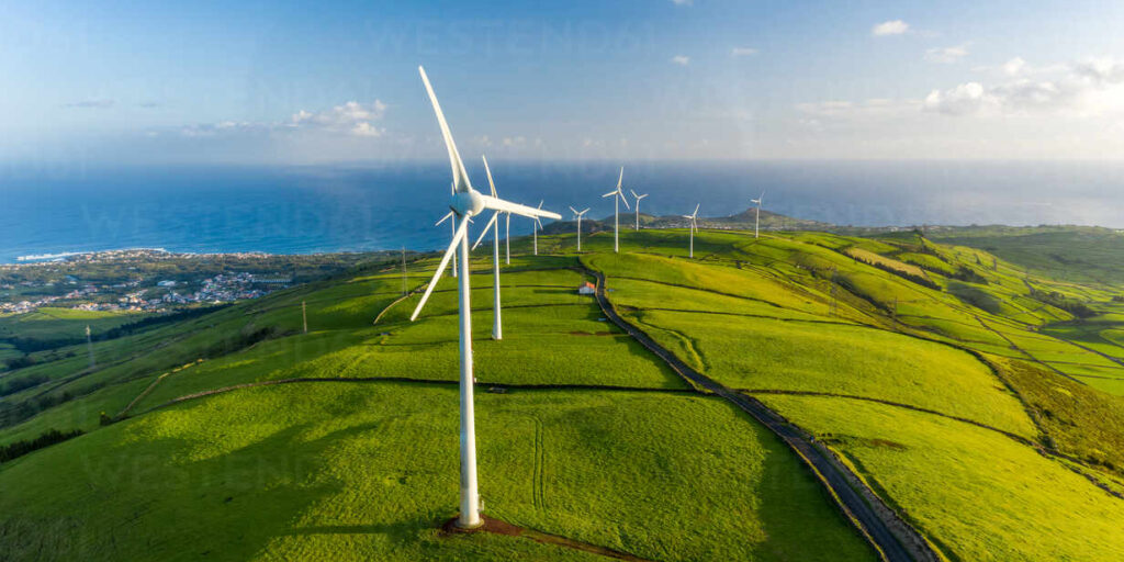 aerial view of the wind turbine on the beautiful terceira island of azores archipelagos portugal AAEF12126 e1766060551826